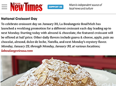 Miami Food Events This Week: TacOmakase, Seed Burger Battle, National Croissant Day, and a Date-Night Menu