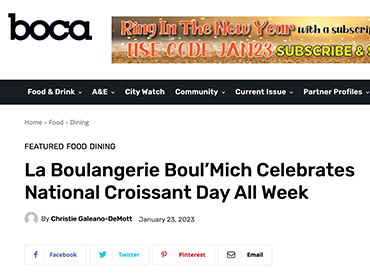La Boulangerie Boul’Mich Celebrates National Croissant Day All Week