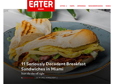 11 Seriously Decadent Breakfast Sandwiches in Miami