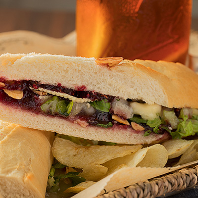 Brie and Roasted Almonds sandwich