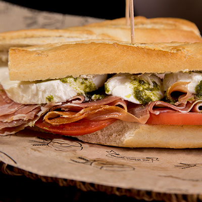 Prosciutto & Mozzarella sandwich